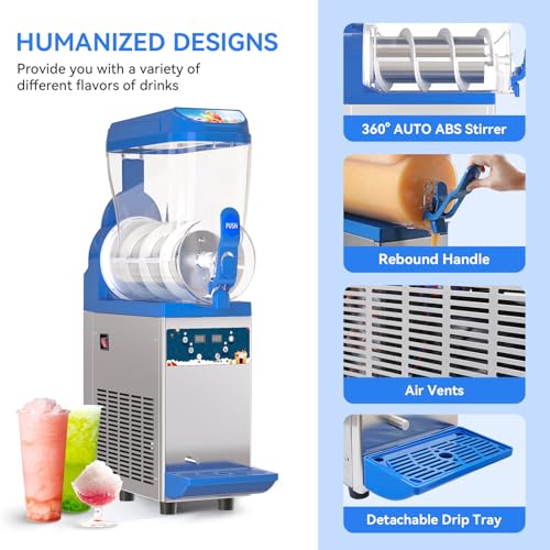 Commercial Slushy Machine 30L 304 Stainless Steel for Bars Cafes Restaurants Y67116