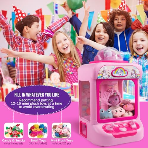 TingingYuli Unicorn Claw Machine for Kids with 20 Mini Plush Toys A89103
