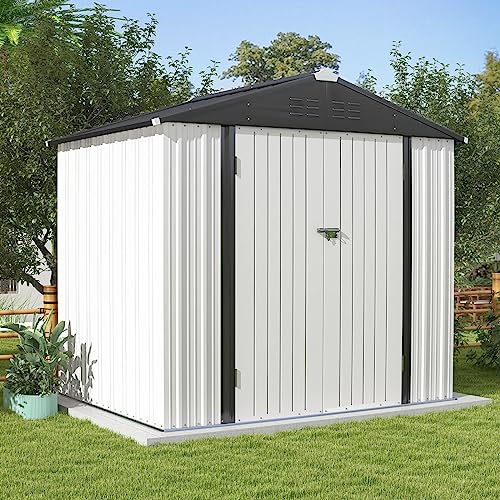 Patiowell 3 x 3 FT Outdoor Storage Shed with Sloping Roof, Grey F27529