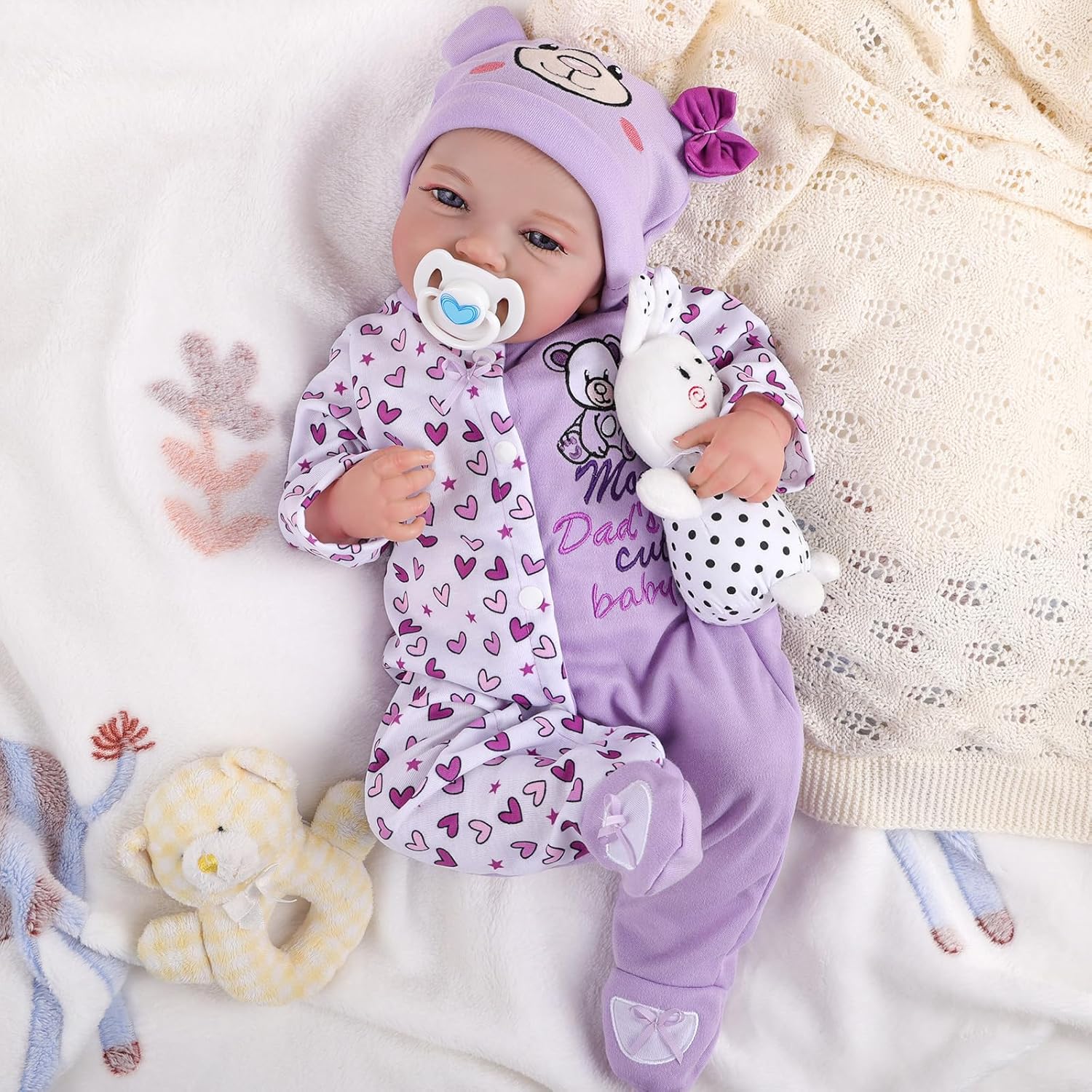 BABESIDE Lifelike Reborn Baby Doll Leen, 20-Inch Soft Body Girl with Gift Box W3827