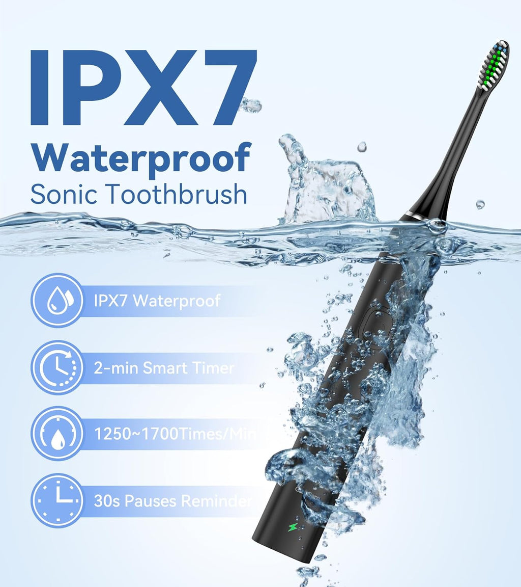 Water Flosser & Ultrasonic Electric Toothbrush Combo with 7 Jet Tips F18086