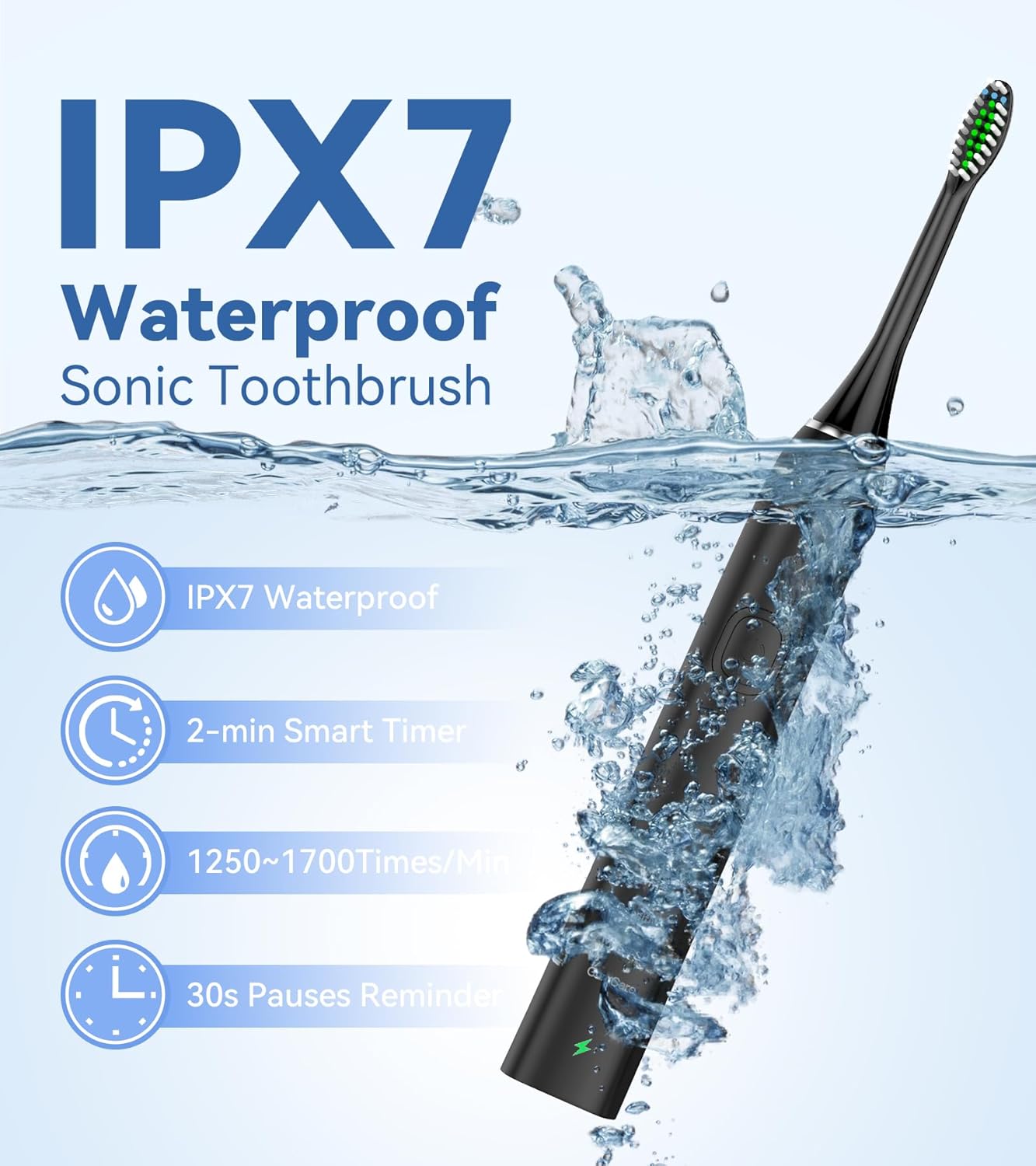 Water Flosser & Ultrasonic Electric Toothbrush Combo with 7 Jet Tips F18086