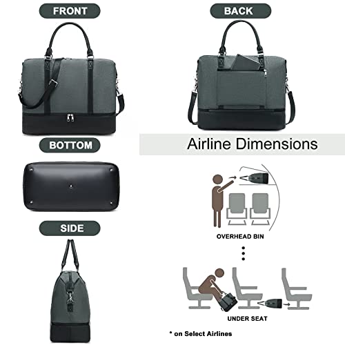 BTOOP Travel Weekender Bag for Women with Shoe Compartment D302088