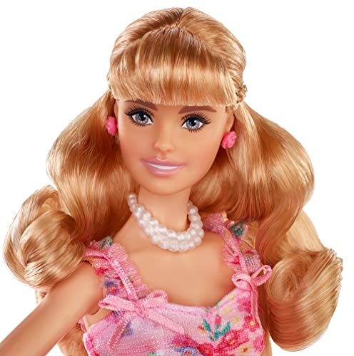 Barbie Collector Birthday Wishes Doll with Blonde Hair, 11.5-inch, Floral Gown G60572