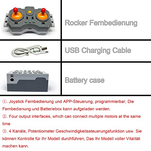 Motor and Remote Control for Lego 42096 Technic Porsche 911 RSR, APP Control, 3 Motor A9813
