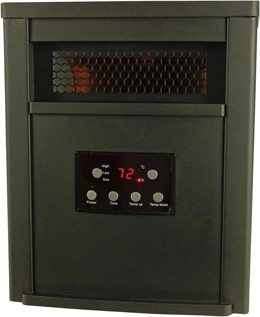 RUNFAYBIU 1500W Portable Electric Infrared Quartz Space Heater with Remote Control, Black (2 Pack) E5427