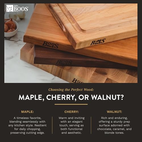 John Boos Boos Block Chop-N-Slice Reversible Maple Cutting Board, 20" x 15" C54820