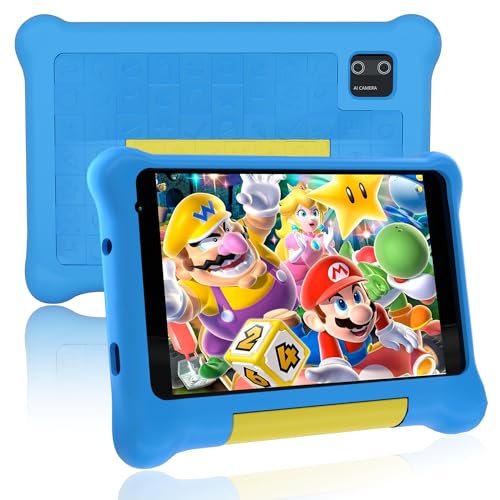 Kids Tablet 7 inch,Android 12 Tablet for Kids,32GB ROM 128GB Expand,Parental Control,Kids Software Pre-Installed, Dual Camera,Android Learning Tablet(Pink)