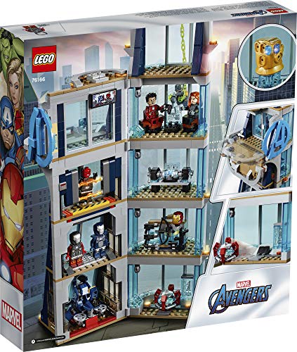 LEGO Marvel Avengers: Avengers Tower Battle 76166 Building Toy with Superhero Minifigures H708