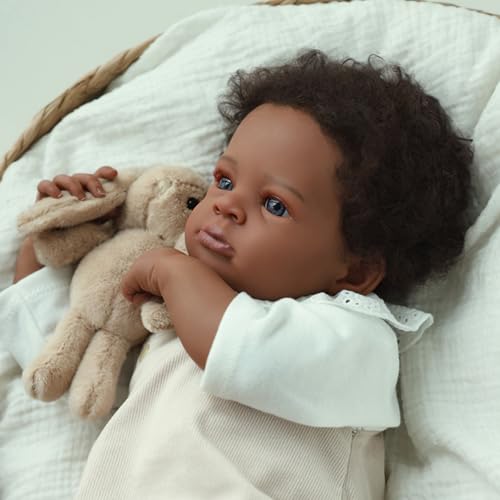 WOOROY Realistic Reborn Baby Doll Black Boy, 20 Inch African American Newborn T283379