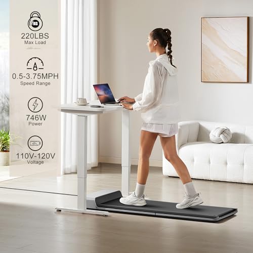 WALKINGPAD P1 Folding Treadmill, Ultra Slim with App & Remote Control, Grey O705