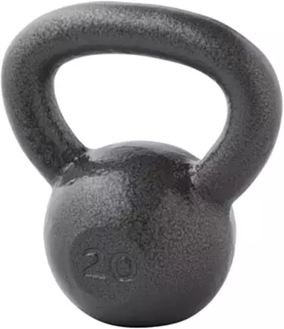 20 lb Kettlebell Cast Iron Hammertone Gray