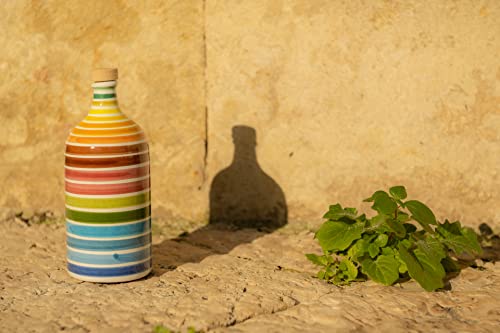 Antico Frantoio Muraglia Italian Extra Virgin Olive Oil, Handmade Ceramic Bottle, 16.9 Fl Oz X9126