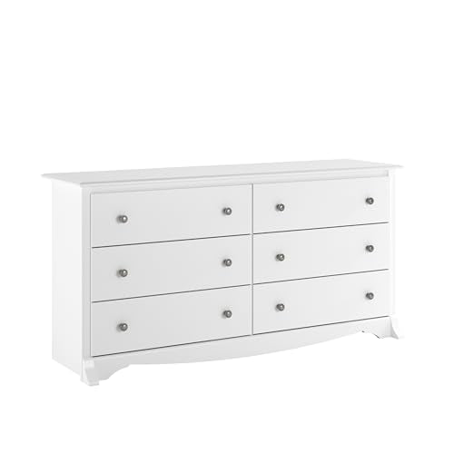 Prepac Rustic Ridge Farmhouse 6-Drawer Double Dresser, Brown X6434