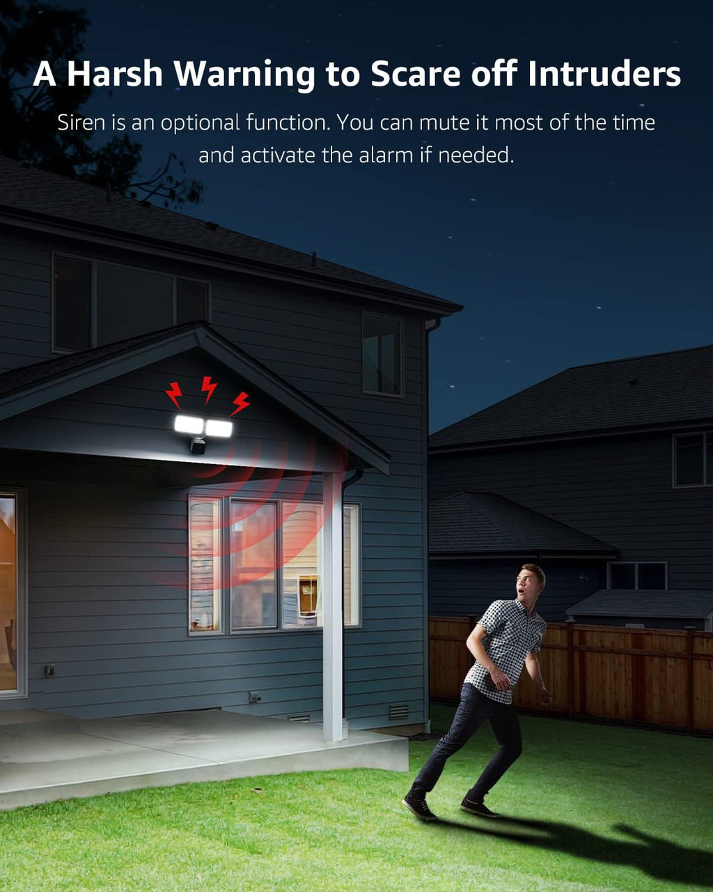 Lepro Floodlight Camera, Motion-Activated Security Light, 1080P Video, Two-Way Talk C521