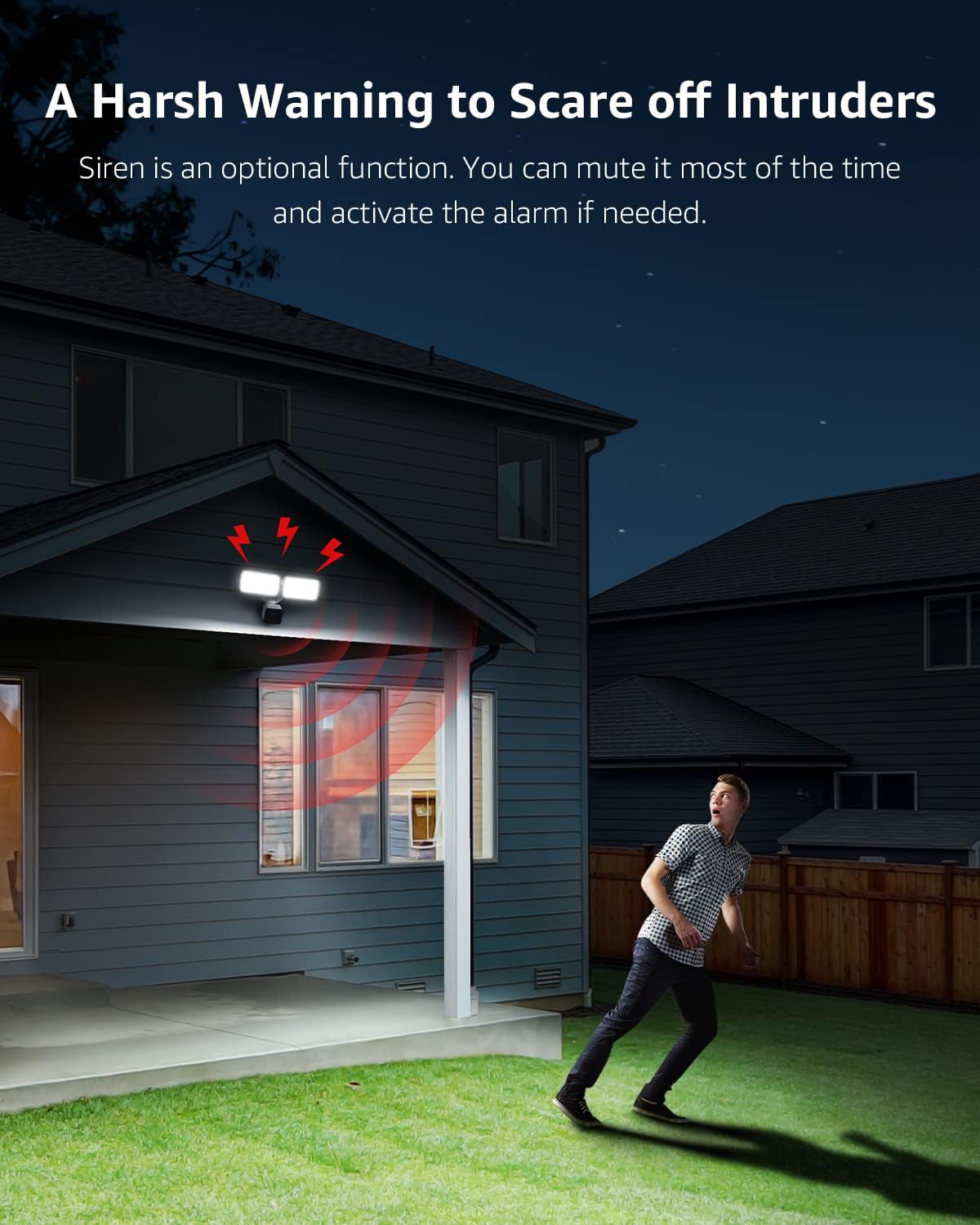Lepro Floodlight Camera, Motion-Activated Security Light, 1080P Video, Two-Way Talk C521