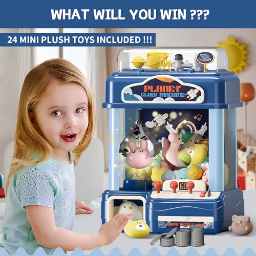 Claw Machine for Kids with Music Lights, USB Rechargeable, Ages 4-12 X2020