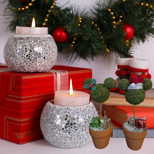 Minnie & Mickey Seasonal Topiary Set, 6 inch, Fall Decor N920