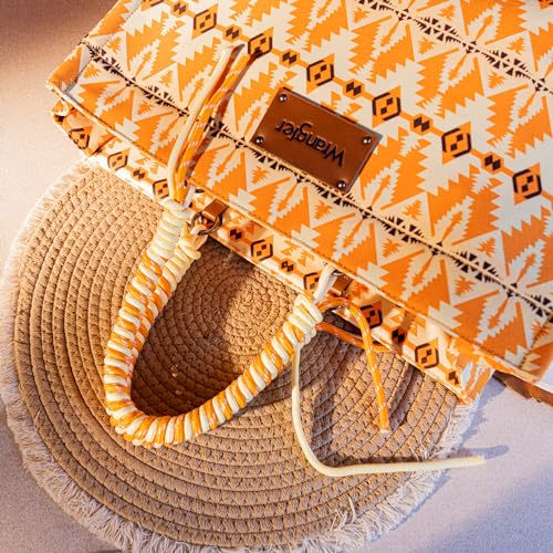 Montana West Wrangler Oversized Tote Bag with Braided Rope Handles V87417