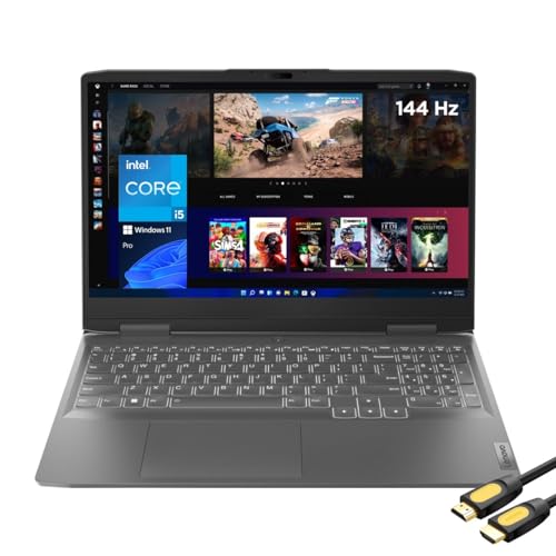 Lenovo LOQ Gaming Laptop, 15.6" FHD 144Hz Display, Intel 13th Gen 8-Core i5-13420H, GeForce RTX 3050, 64GB DDR5, 1TB PCIe SSD, Backlit Keyboard, USB-C, RJ45, HDMI, WiFi 6, SPS HDMI Cable, Win 11 Pro