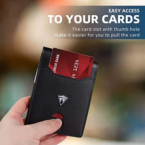 Slim RFID Blocking Bifold Wallet for Men with Money Clip J963027