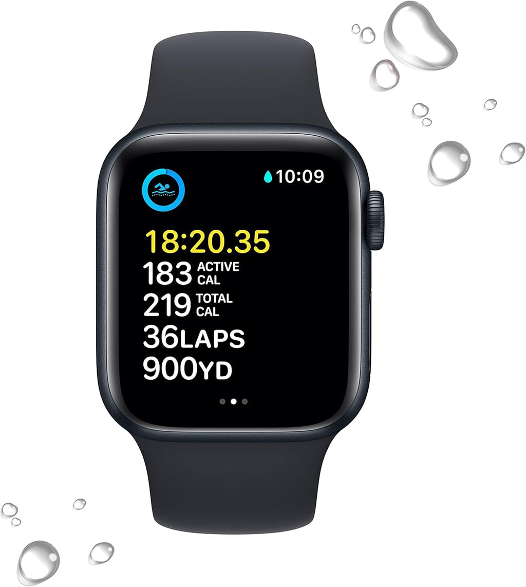 Apple Watch SE (2nd Gen) GPS 40mm Midnight Aluminum Case with Sport Band (Renewed) K4530