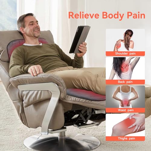 Massager Pad with Heat for Back Lumbar Thighs, 5 Vibration Modes, 53"x20" Q287535