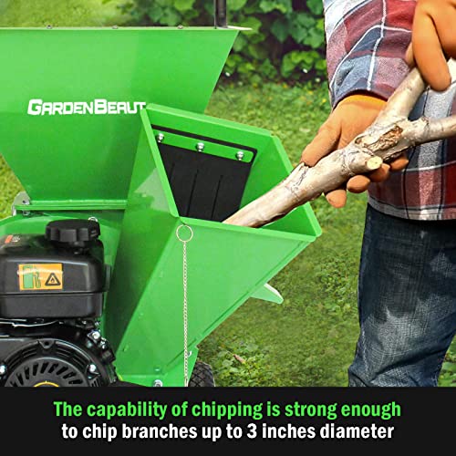 3 in 1 Wood Chipper Shredder Mulcher MF30, 7HP Gas Powered, 3" Capacity I92204