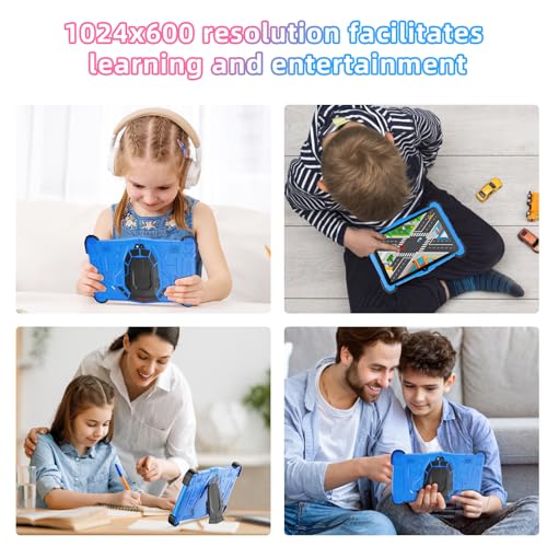 Kids Tablet 7 Inch Android 14, Octa-Core, 10+64GB, WiFi 6, Blue V233980