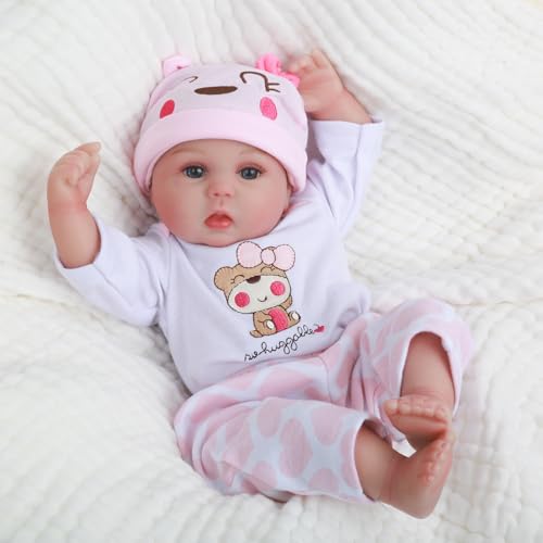 CHAREX Reborn Baby Dolls Girl - 16 Inches Realistic Soft Vinyl Newborn Doll for Kids Ages 3+ A542