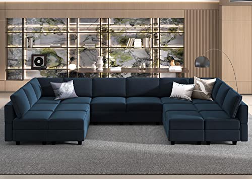 Belffin Oversized Modular Sectional Sofa with Double Chaises and Storage F17277