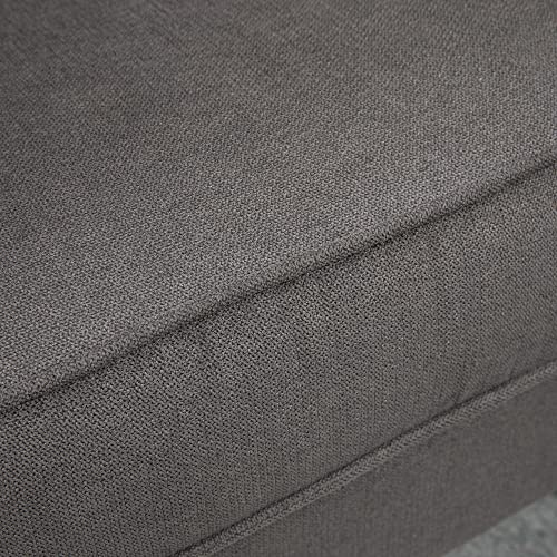 HOMCOM Mid-Century Modern High Wingback Accent Chair with Wood Legs, Dark Brown V59069
