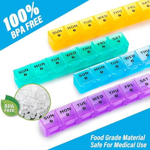 XL Large Monthly Pill Organizer 4 Weeks with Travel Case B465427