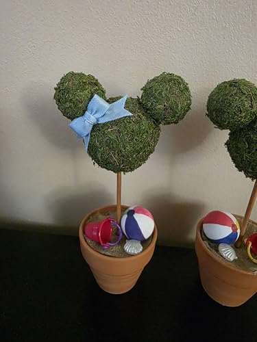 Minnie & Mickey Seasonal Topiary Set, 6 inch, Fall Decor N920
