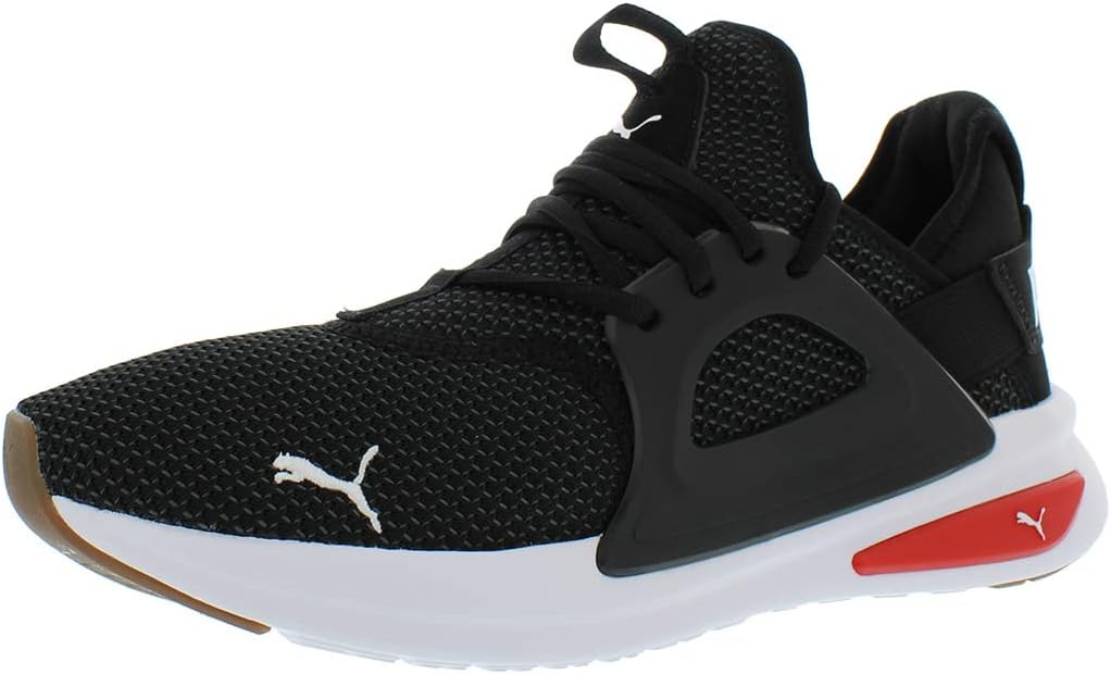 Puma - Mens Softride Enzo Evo Knit Shoes, Size: 9.5 M US, Color: Puma Black/Castlerock/High Risk Red