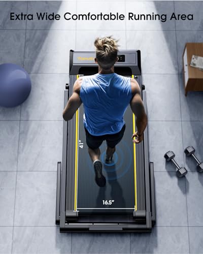 2 in 1 Folding Treadmill with Dual LED Display, App & Bluetooth Speaker E606