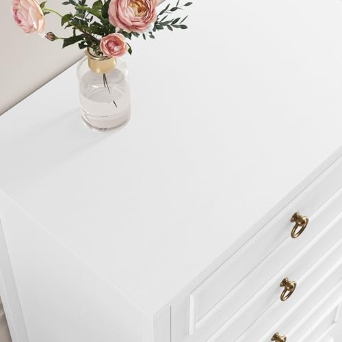 HOSTACK 6 Drawer Dresser for Bedroom, Tall Modern Farmhouse Chest, Dark Brown H747285