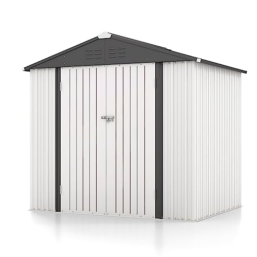 Patiowell 3 x 3 FT Outdoor Storage Shed with Sloping Roof, Grey F27529