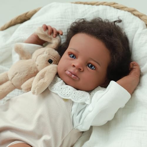 WOOROY Realistic Reborn Baby Doll Black Boy, 20 Inch African American Newborn T283379