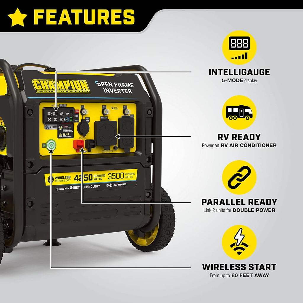 Champion Power Equipment 4250-Watt Wireless Remote Start Inverter Generator M30081