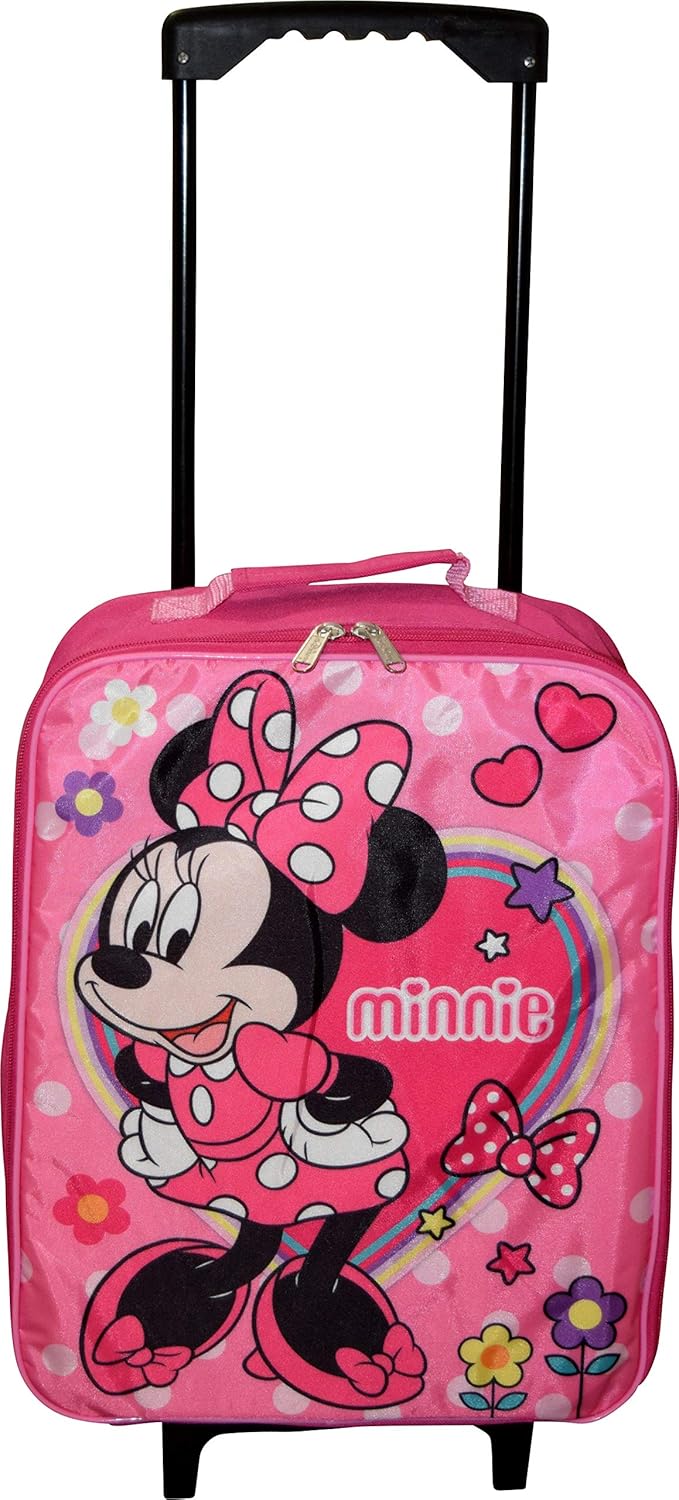 Minnie Mouse 15" Collapsible Wheeled Pilot Case Rolling Luggage M904830