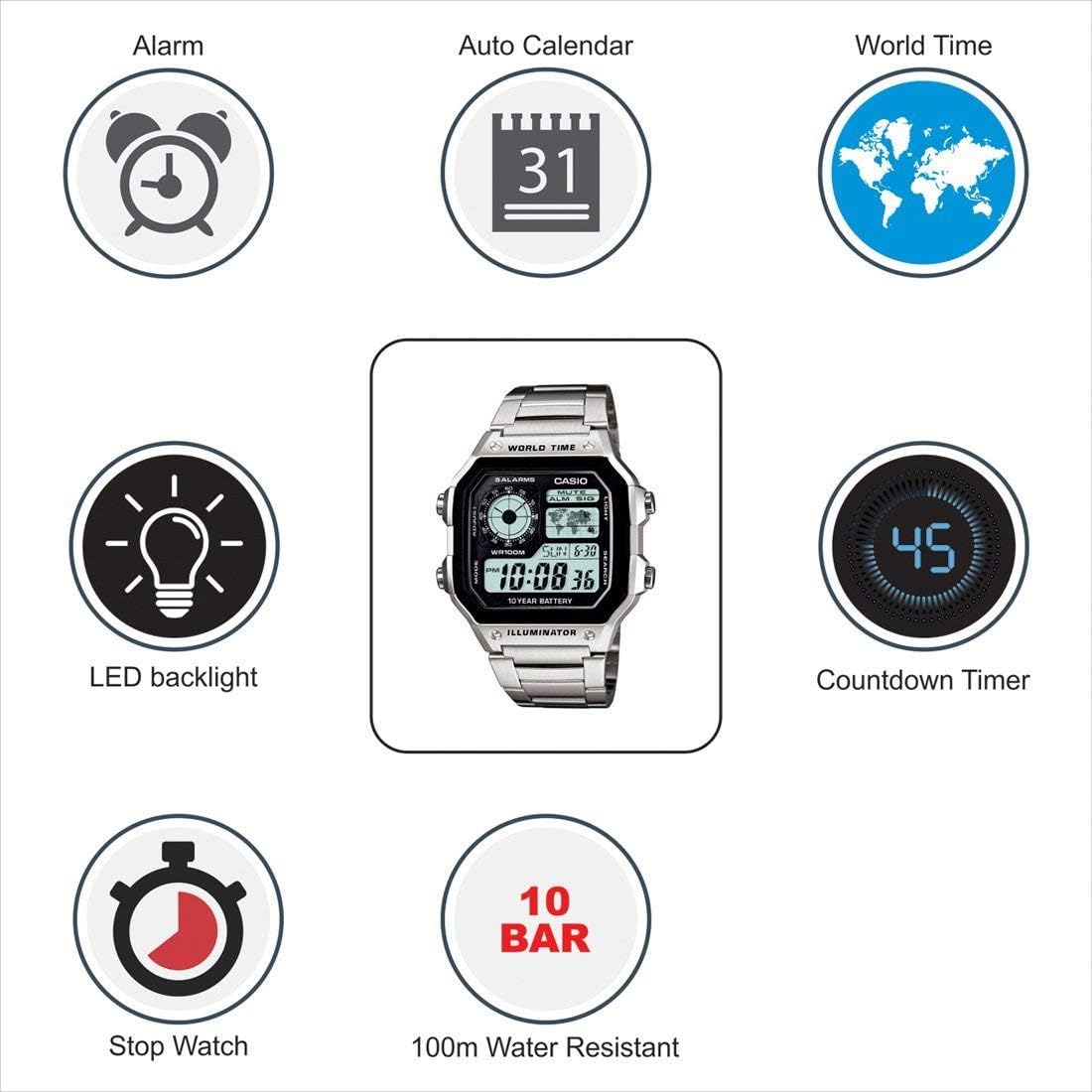 Casio Collection Men's Watch AE-1200WHD-1AVEF Z703273