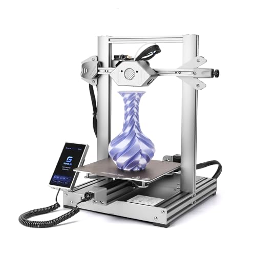 Super3d A3 3D Printer, WiFi Connection, Auto Leveling/90% Pre-Assembled/Heated Pad/Resume Printing, Open Source DIY FDM 3D Printer for Beginners, 5in Touch Screen, Print Size 8.7x8.7x9.8 Inch, Silver