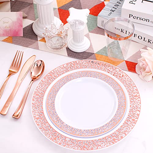 WELLIFE Silver Party Dinnerware Set for 50 Guests, Disposable A689948