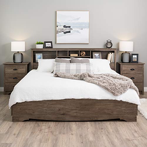 Prepac King Bookcase Headboard, Black A905