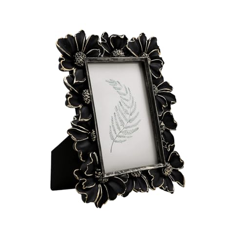 Vintage Picture Frame 8x10 Antique Black Ornate for Tabletop and Wall U180