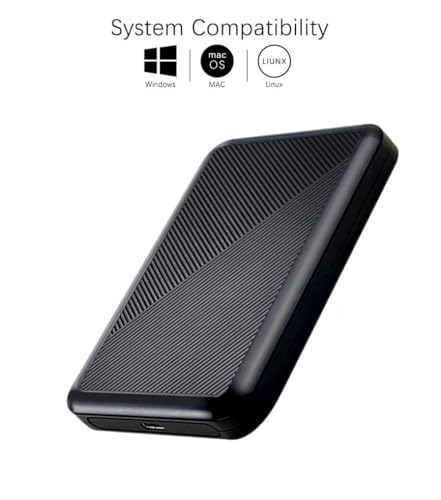1TB Ultra Slim Portable External Hard Drive USB 3.1 Type C W844997