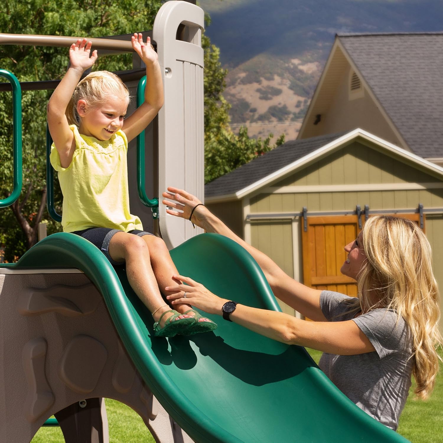 Lifetime Adventure Tower Swing Set, Earthtone L724449