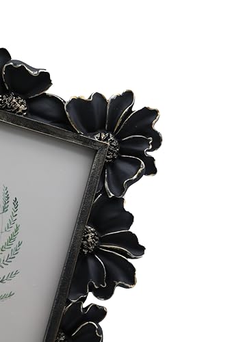 Vintage Picture Frame 8x10 Antique Black Ornate for Tabletop and Wall U180