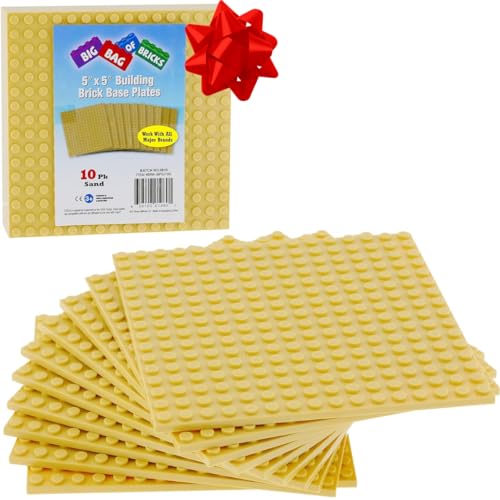 SCS Direct Brick Building Blocks Green Baseplates 5x5 (10pcs) B194405